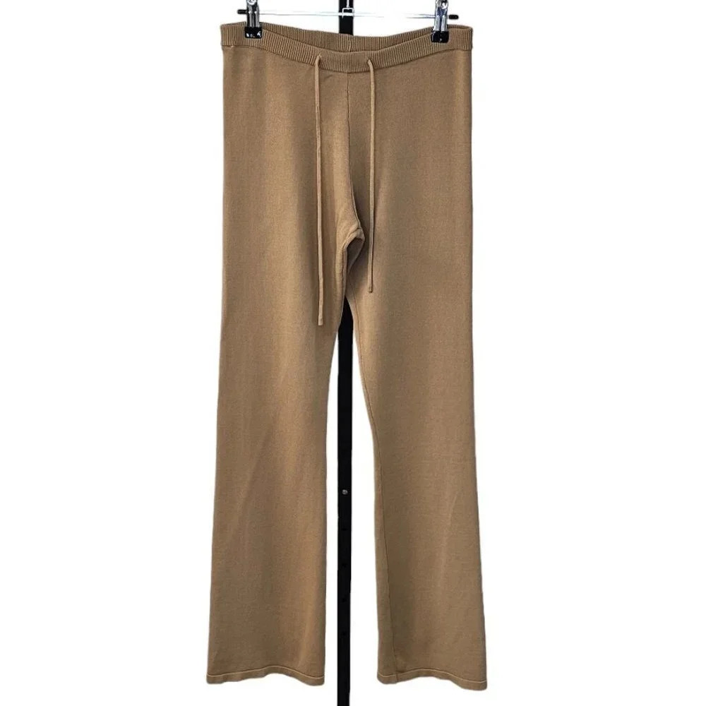 I.AM.GIA Women's Fiorenza Pant Size XS  Lightweight Knit Straight Leg Tan